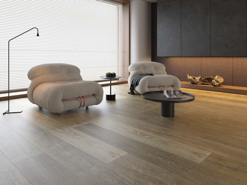 Parquet Rovere Heritage — Invecchiato reattivo Gris Charbon (Huile Dure) 220×2200
