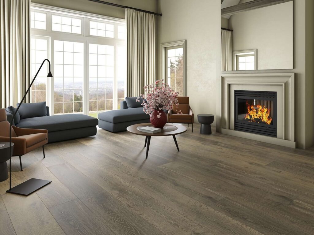 Parquet Roble Heritage — Vieilli Gris Bois Flotté 220×2200