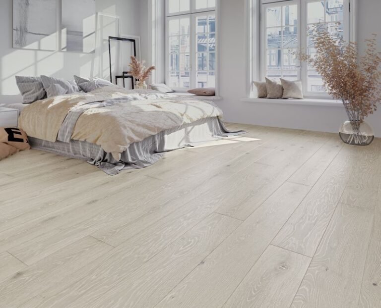 Oak Parquet Rustic Limestone — White & Beige matt lacquered 182×2200