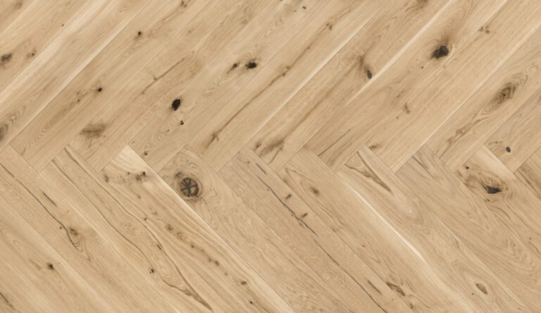 Eichenparkett Earthquake — Fischgrät Cashmere matt lackiert 148×1080