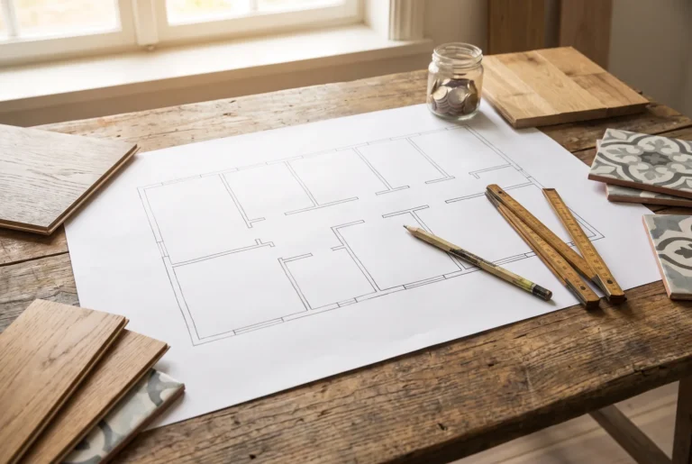 Plan de rénovation avec samples et budget