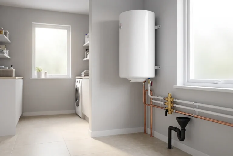 Chauffe-eau électrique installé avec groupe de sécurité