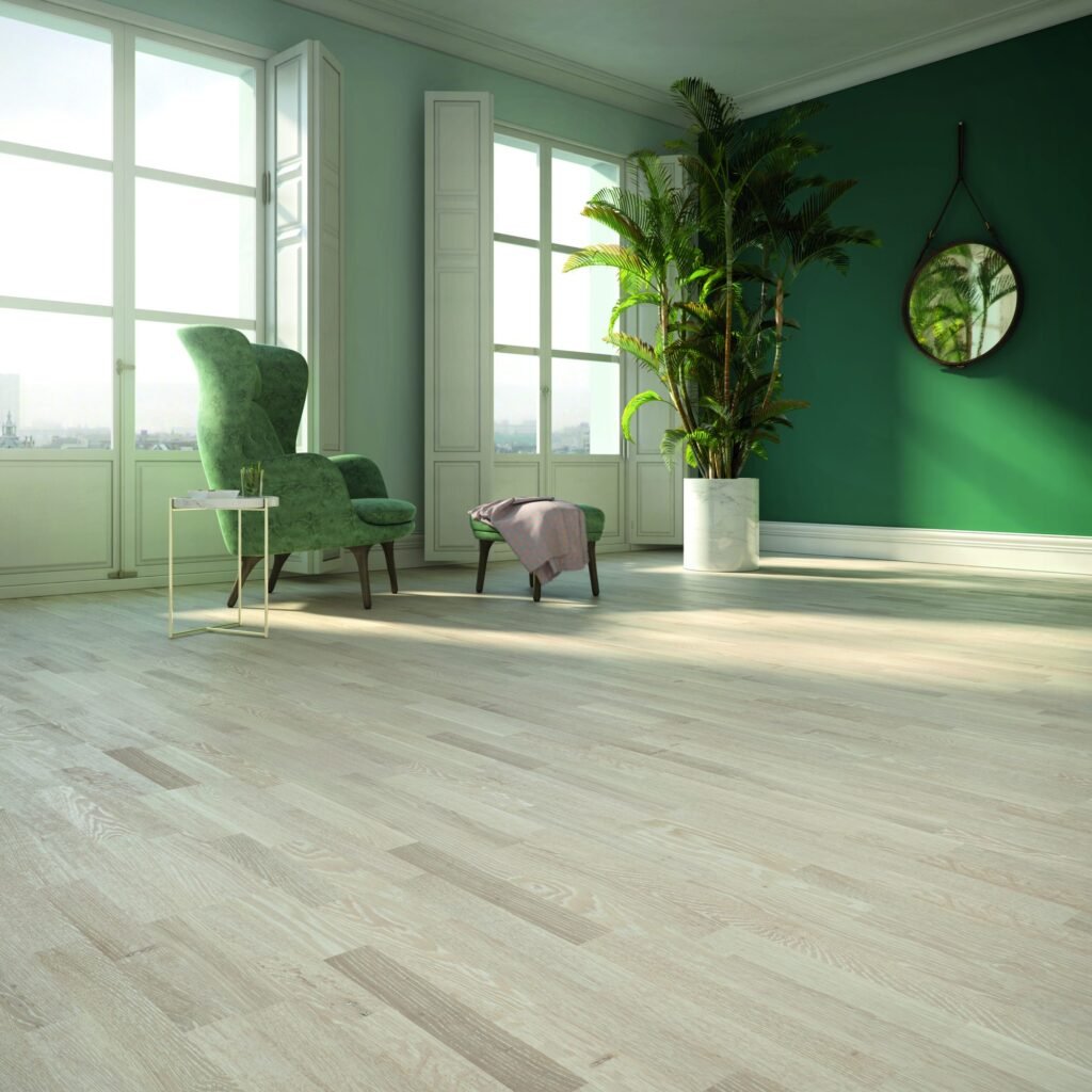 Eichenparkett Natur — Ivory & Cream verni mat 182×2190