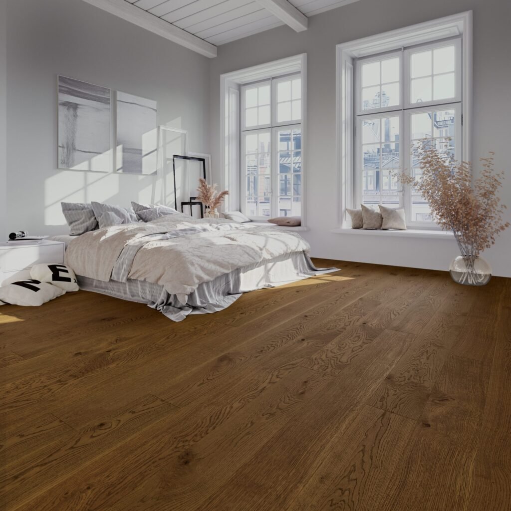 Eichenparkett Rustic — Nougat verni mat 148×1080