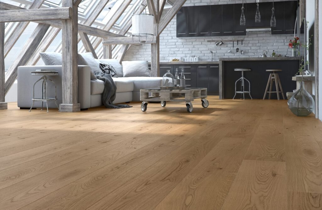 Eichenparkett Rustic — Smoked verni supermat 182×2200