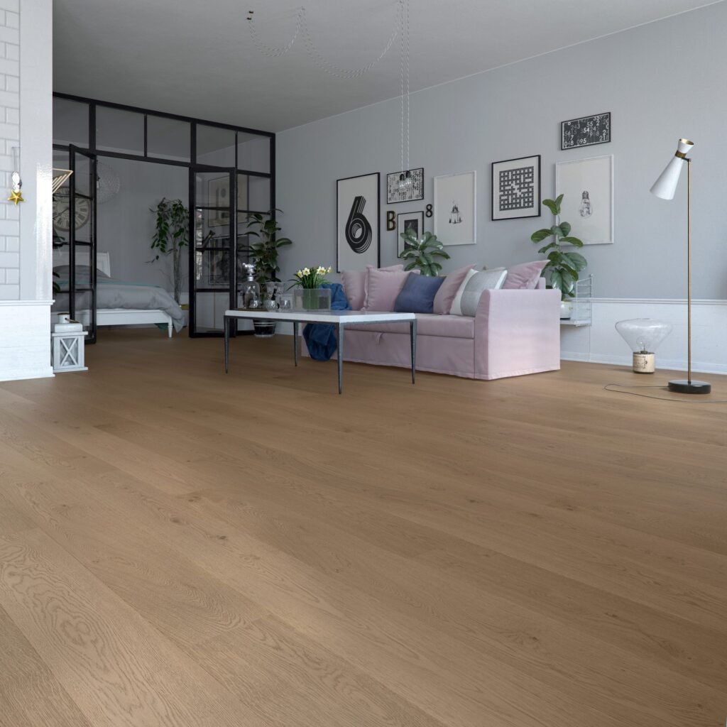 Eichenparkett Unique — Dove verni supermat 182×2200